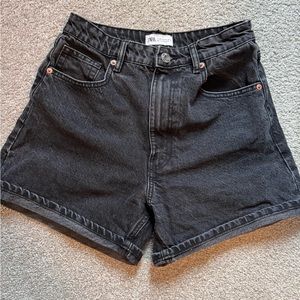 Zara black high wasted shorts